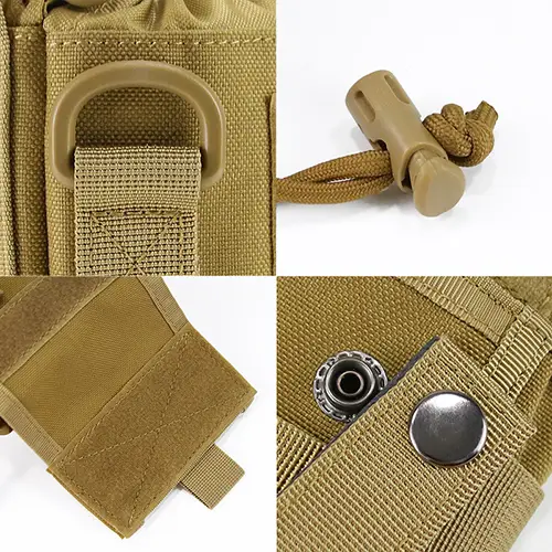 Tactical MOLLE Water Bottle Pouch with Adjustable Closure